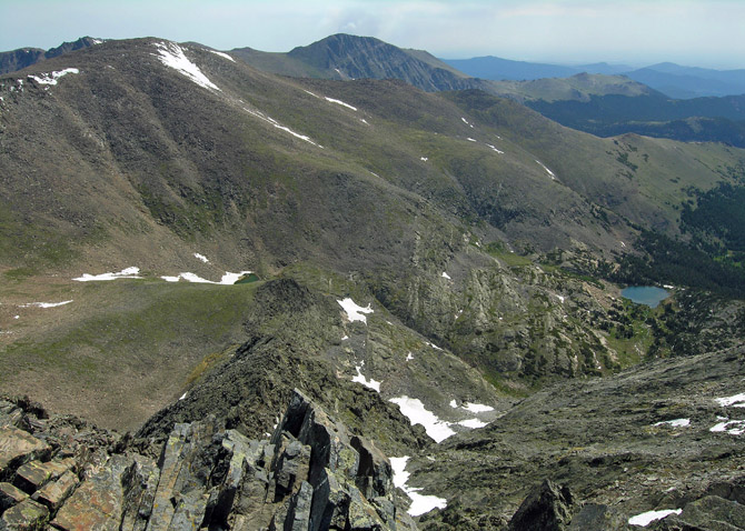 View looking east from the summit of Ypsilon Mountain.