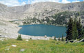 Mirror Lake and pond to the north, as seen from the lake&rsquo;s SW slope