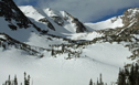 Looking up into Odessa Gorge in winter, March 11th, 2012, Rocky Mountain National Park