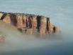 View from the camp area, Colorado National Monument with a low cloud